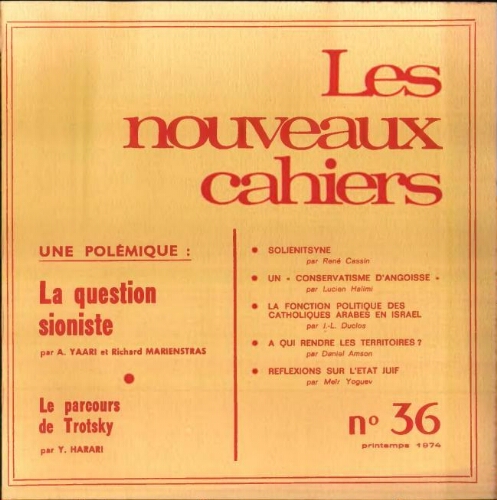 Les Nouveaux Cahiers N°036 (Printemps  1974)
